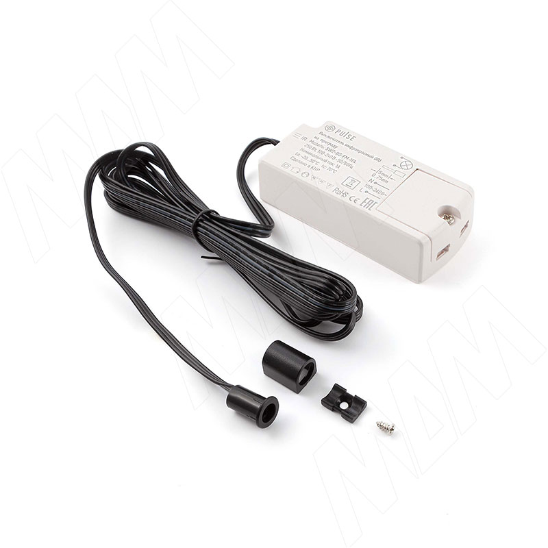 Выключатель инфракрасный (IR) на преграду, врезной, черный, 220V, 250W